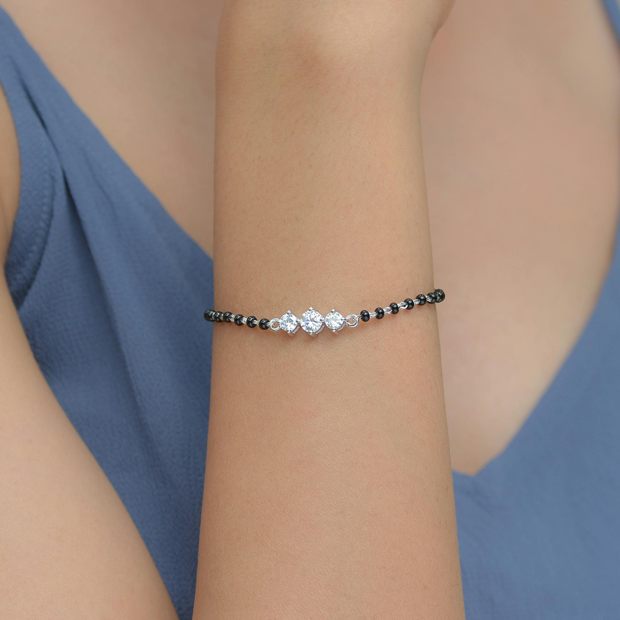 Woman wearing bracelets